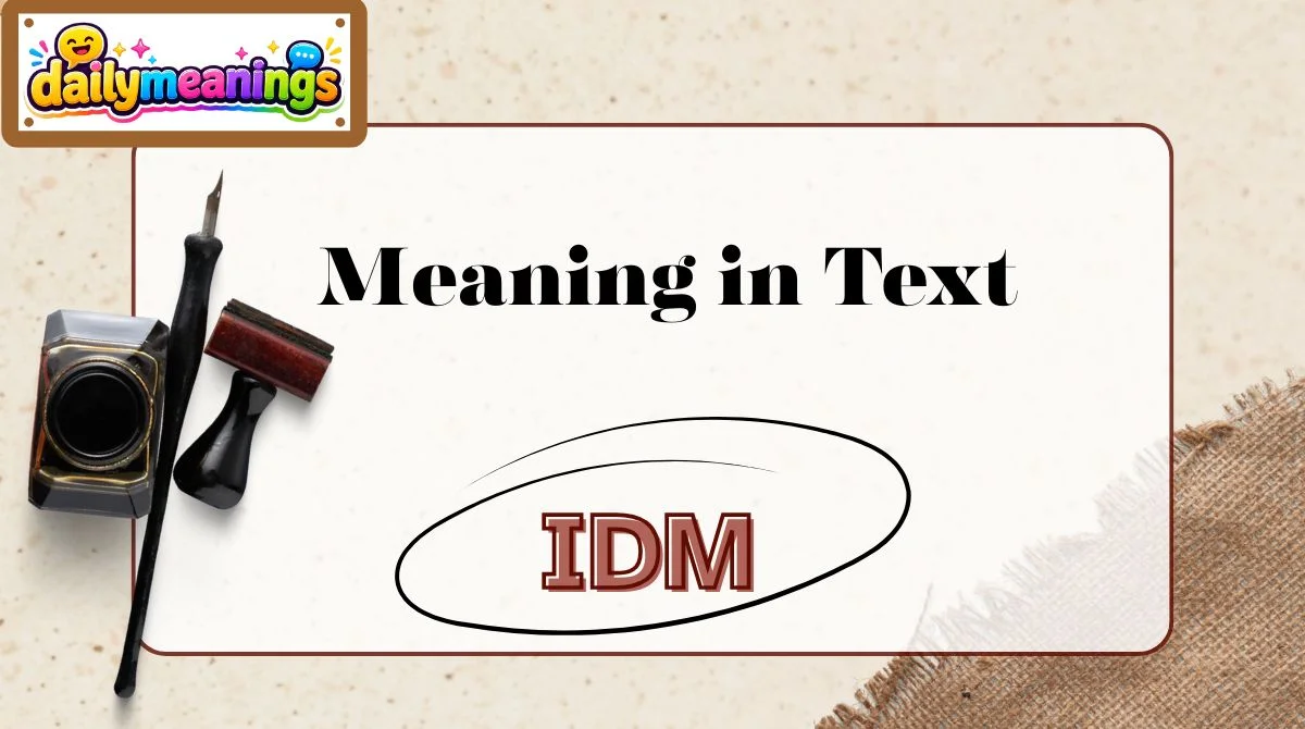 IDM Meaning in Text