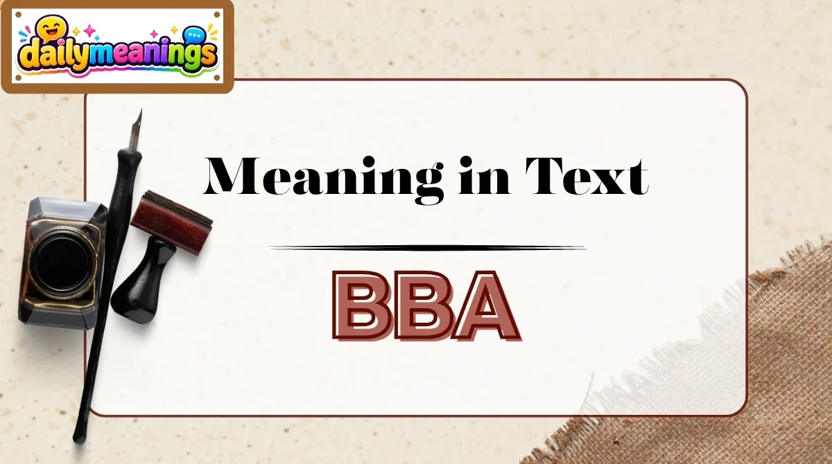 BBA Full Form Meaning