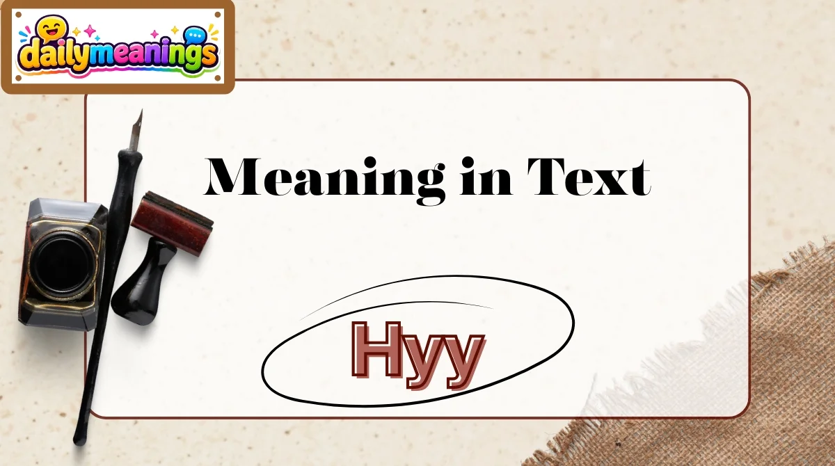 Hyy Meaning in Text