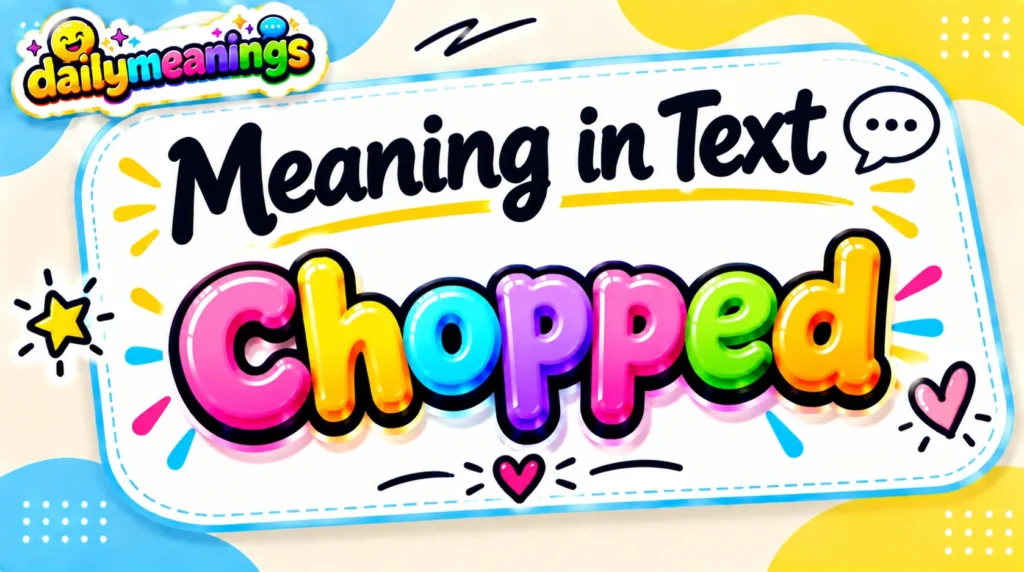 Chopped Meaning Slang