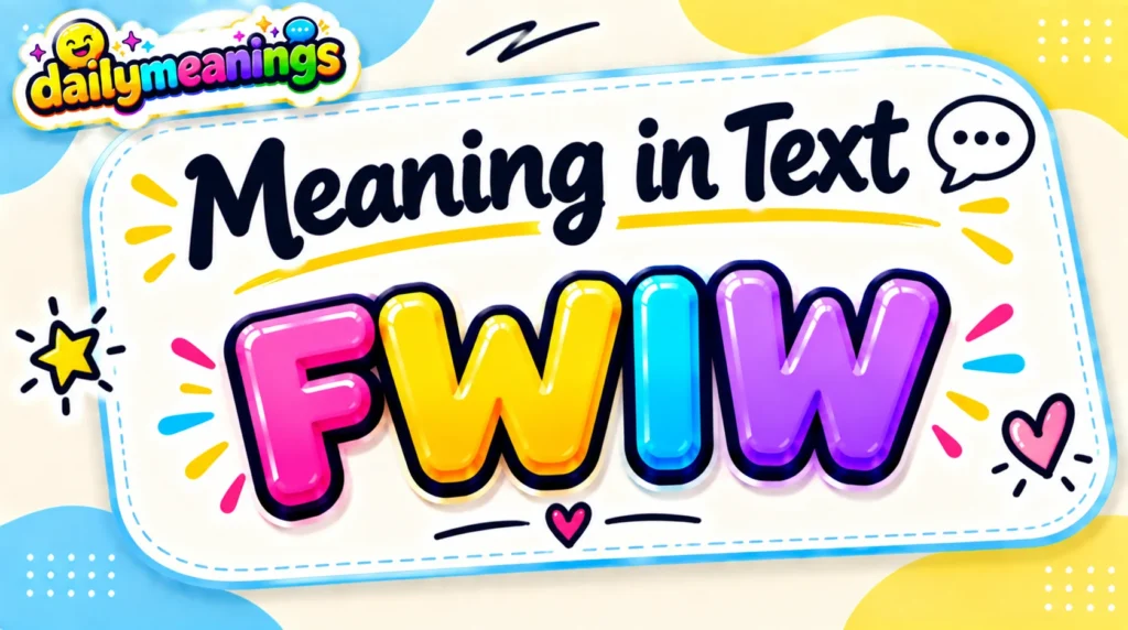FWIW Meaning