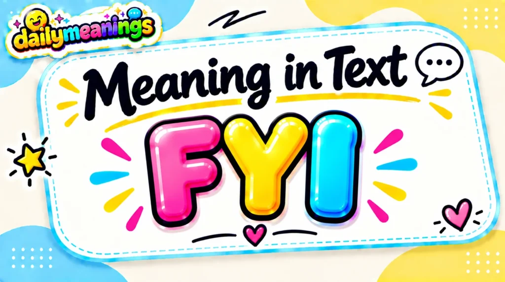 FYI Meaning in Text