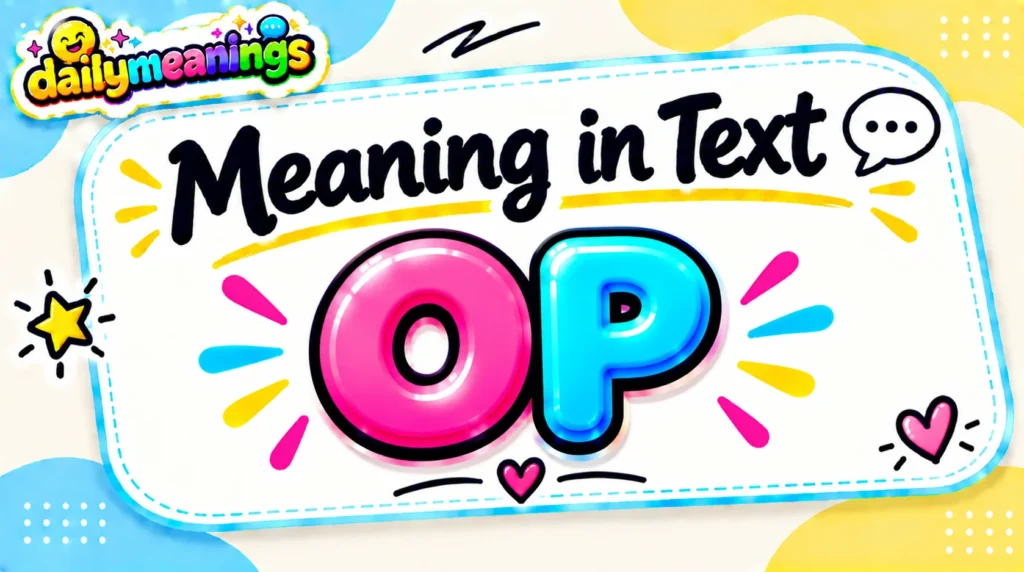 OP Meaning Slang