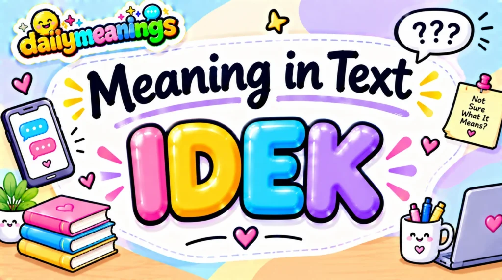 IDEK Meaning in Text